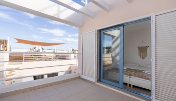 Resa Estates Ibiza sale ted koop Cala Tarida patio townhouse upper room.JPG